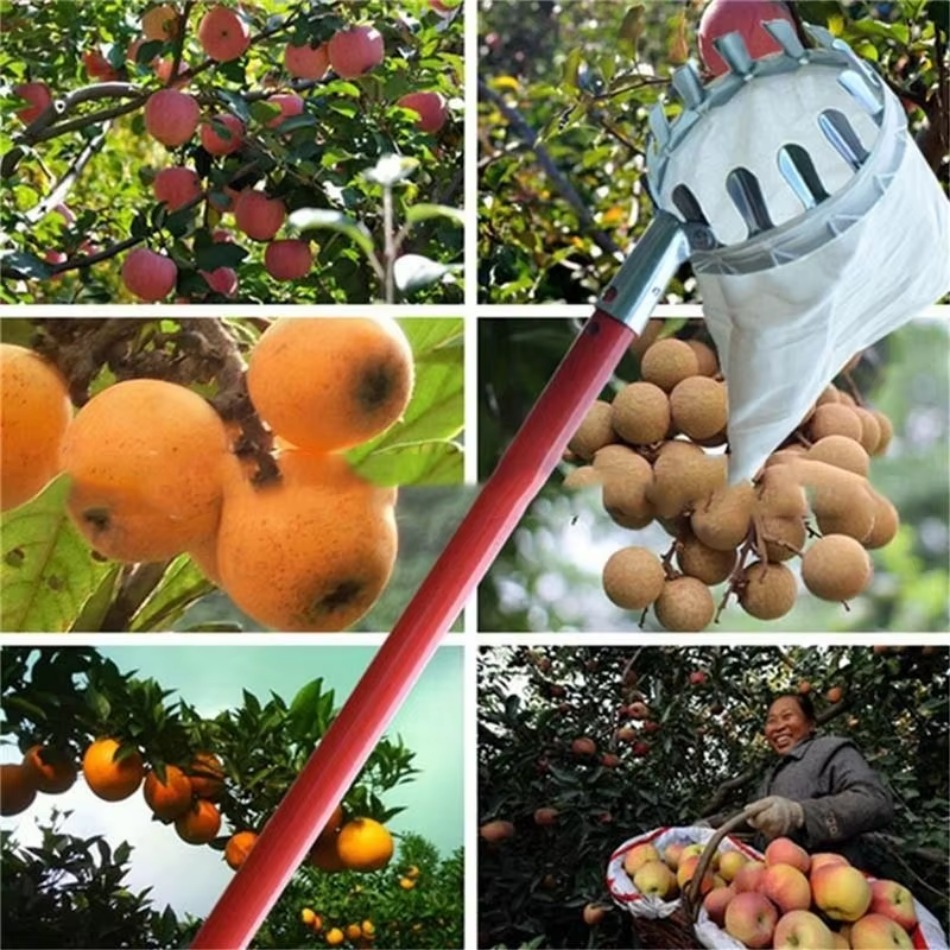 Farming Tools For Agriculture - 多目的伸縮式亜鉛メッキ鉄フルーツピッカー庭摘み用高高度フルーツピッカー農業ツール農具