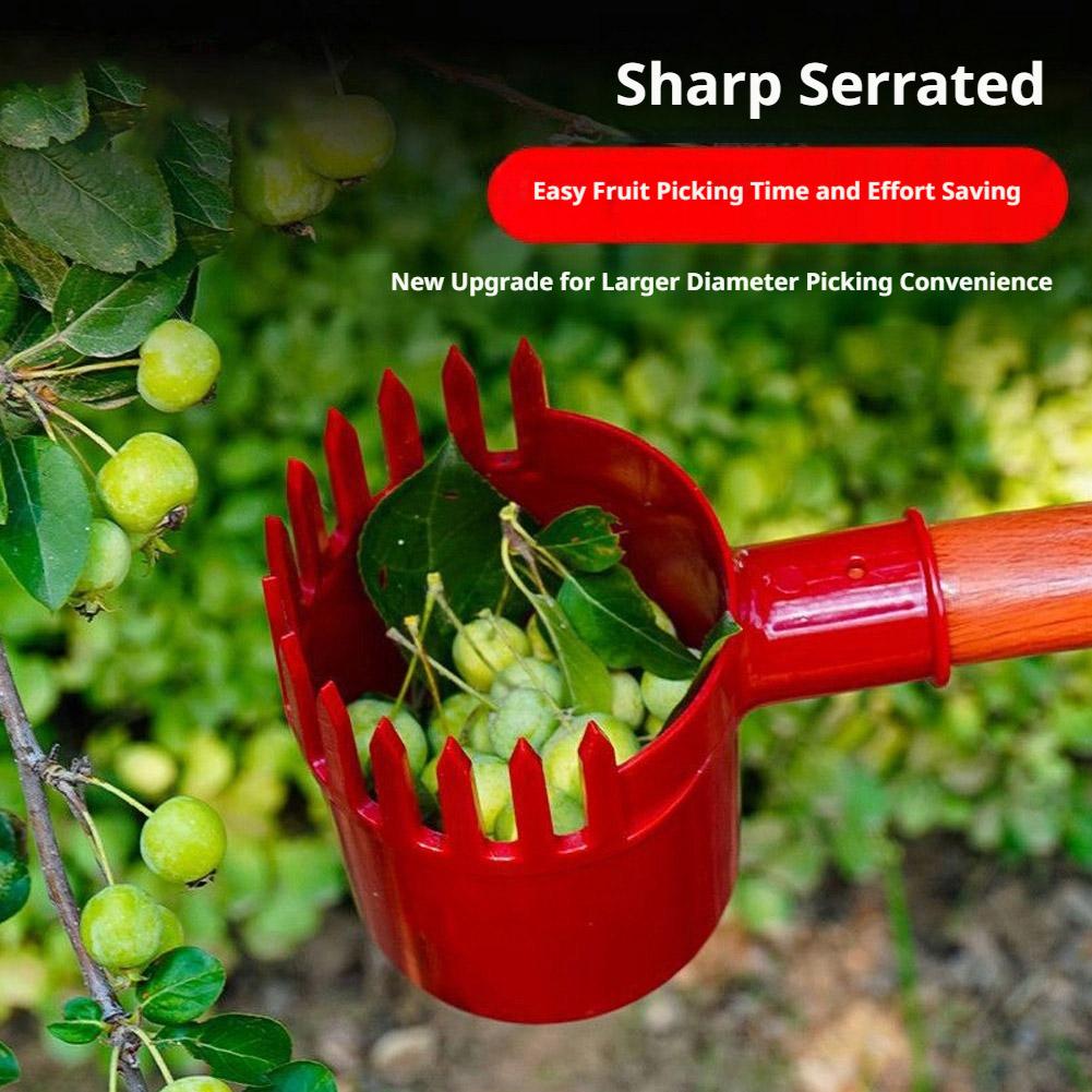 Farming Tools For Agriculture - フルーツピッカーツールポータブルバスケットヘッド高木収穫機アップルピーチ梨柑橘類収穫装置ファームガーデンヤードツール