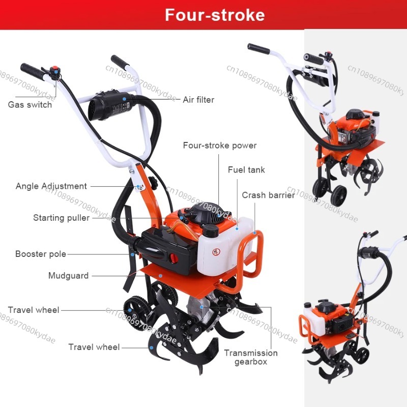 多機能マイクロ耕運機、手持ち式耕運機、ガソリン耕運機、2スト - Farming Tools For Agriculture のレビューと価格