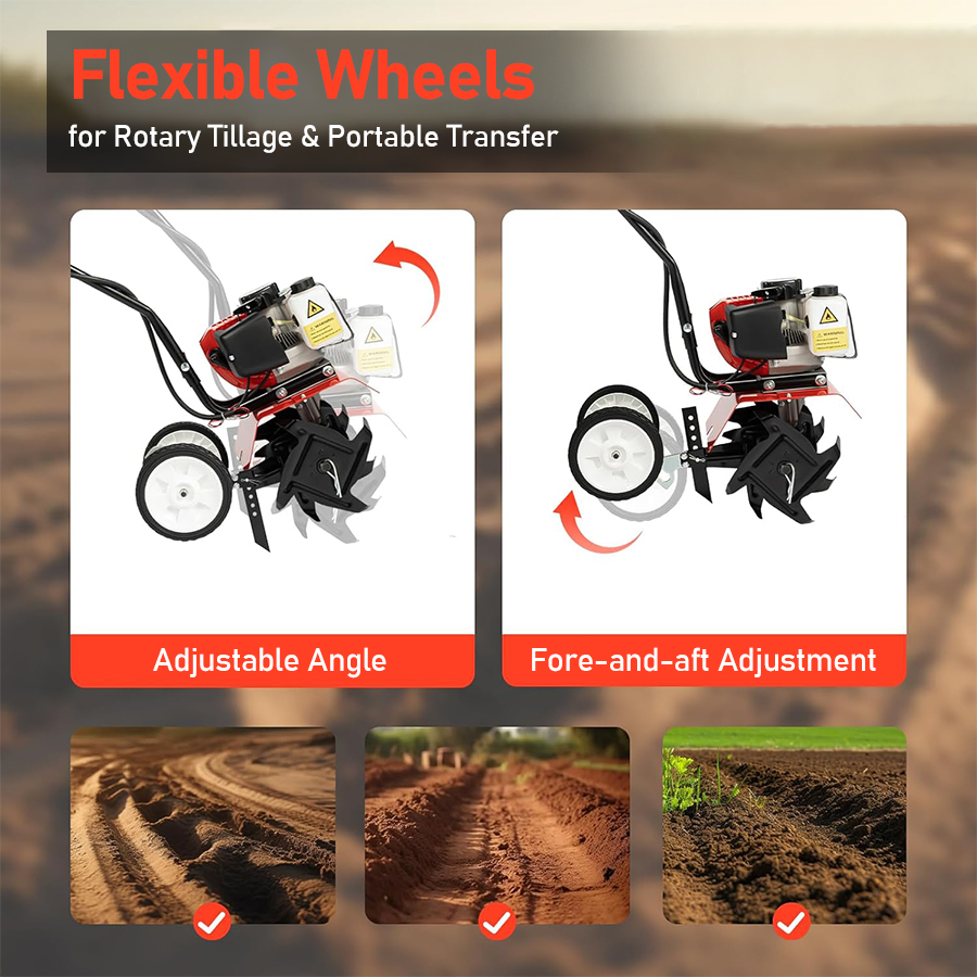 タンフルガソリン式マイクロ耕運機ミニ多機能ロータリーティラー - Farming Equipment For Agriculture のレビューと価格