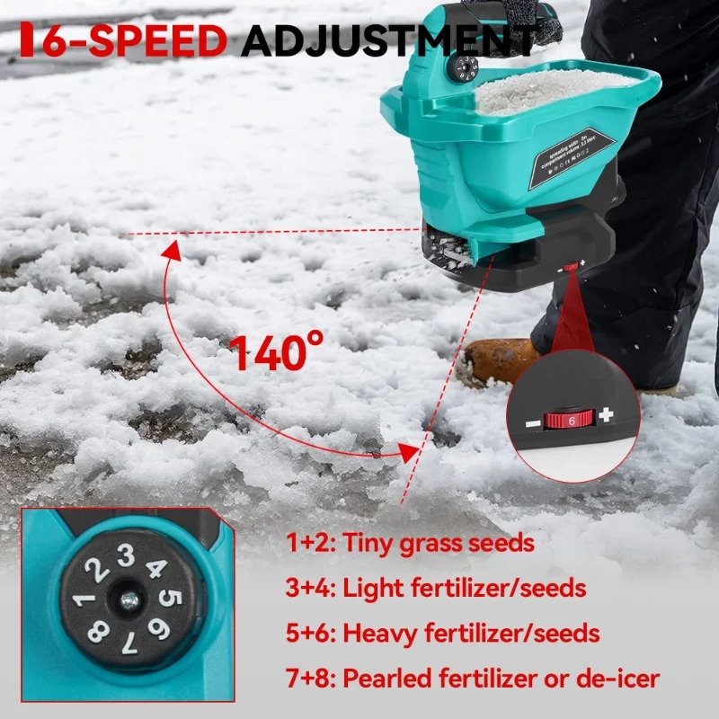 6 ギア自動肥料スプレッダーハンドヘルド電気肥料スプレッダー - Farming Tools For Agriculture のレビューと価格