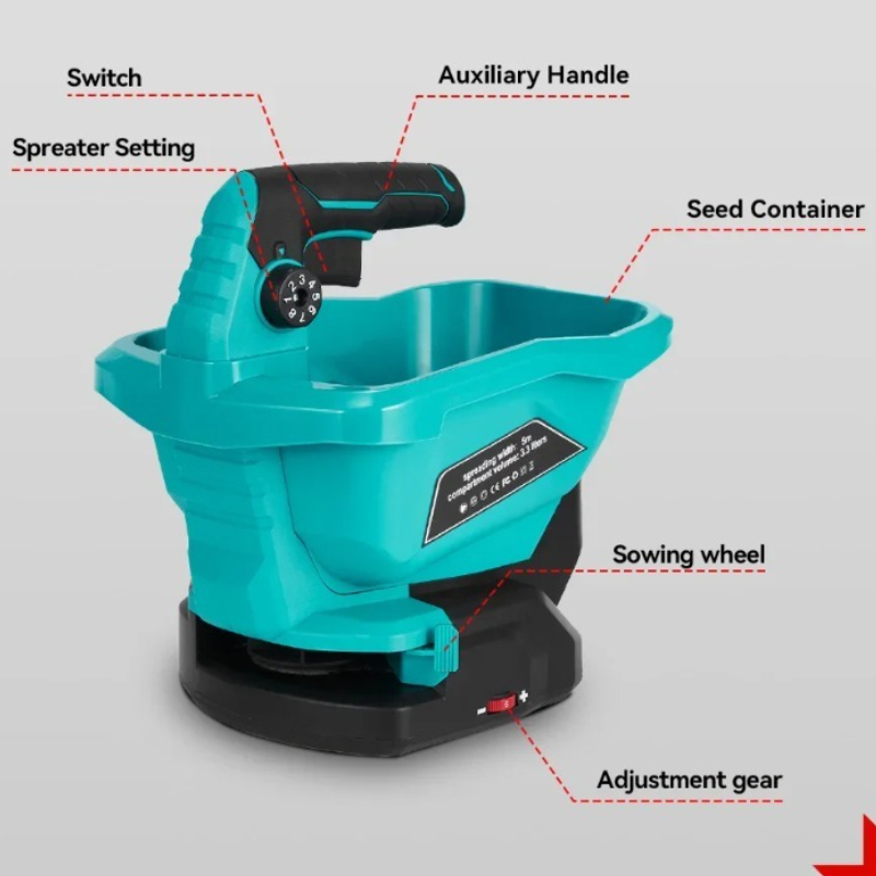 6 ギア自動肥料スプレッダーハンドヘルド電気肥料スプレッダー - Farming Tools For Agriculture のレビューと価格