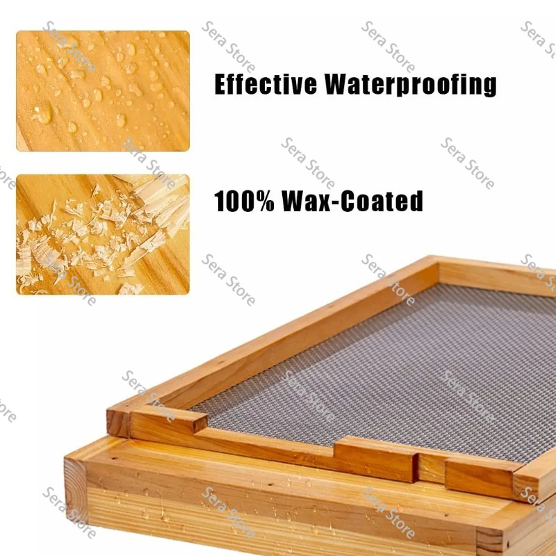 可動式底板の底には、蜜蝋を煮るための10個の蜂の巣枠が特別に - Beehive Frame Wax のレビューと価格